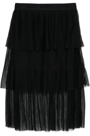 DKNY Tiered midi skirt