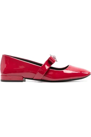 VERSACE Gianni Ribbon ballerina shoes