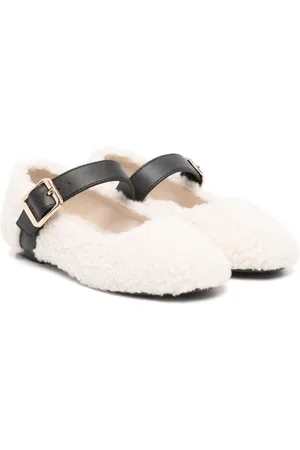 Stella McCartney Faux-shearling ballet flats