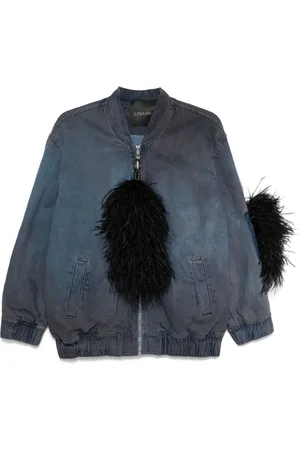 LOULOU Feather-detail denim jacket