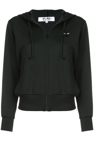 Comme des Garçons Big heart-print zip-up hoodie
