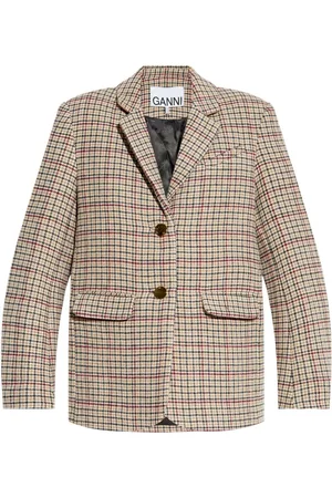 Ganni Checked blazer