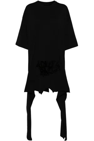Maison Margiela Flocked-logo midi dress