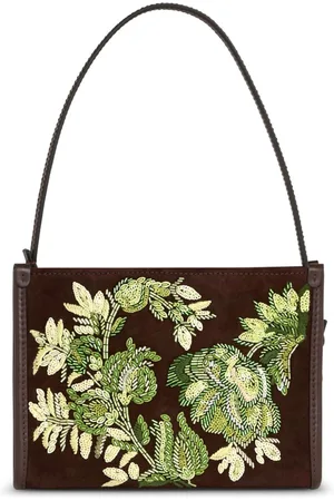 Etro Embroidered suede pouch