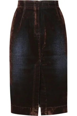 Pinko Panelled denim skirt
