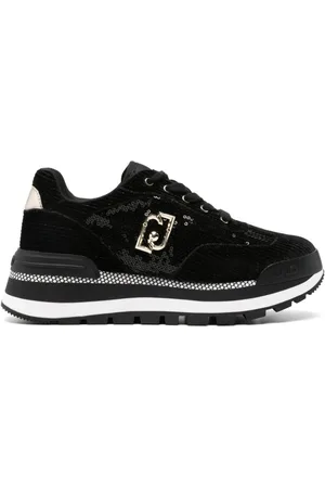Liu Jo Logo-plaque velvet trainers