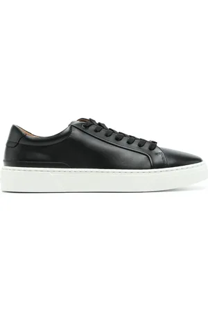 HUGO BOSS Logo-plaque leather sneakers