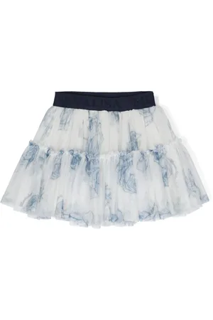 MONNALISA Floral-print tulle tutu