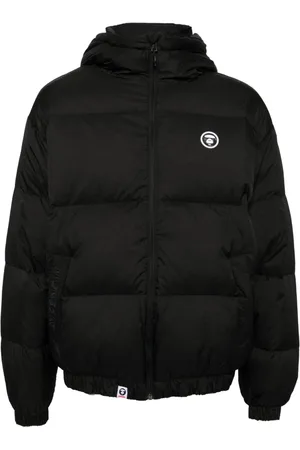 A Bathing Ape Logo-appliqué padded jacket