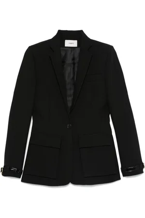 COPERNI Crocodile-effect belted-cuffs blazer