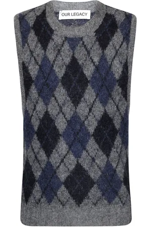 OUR LEGACY Argyle check-pattern vest