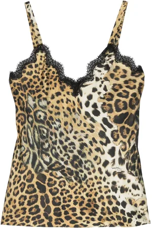 Roberto Cavalli Leopard-print top