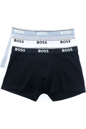 HUGO BOSS Stripe-trim logo-waistband boxers