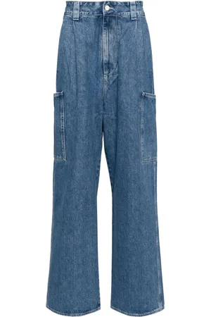 SUNNEI Faded-effect wide-leg jeans