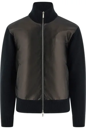 Salvatore Ferragamo Leather-insert jacket