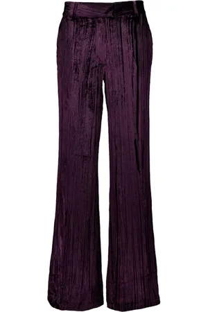 Paula Plissé velvet trousers
