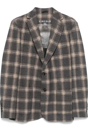 Circolo Plaid-check blazer