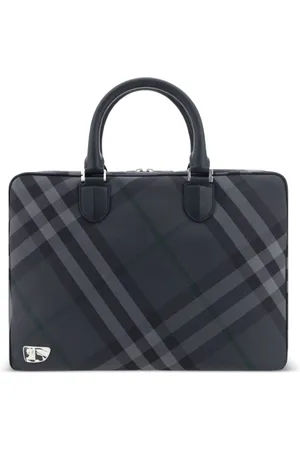 Burberry Grid Check briefcase