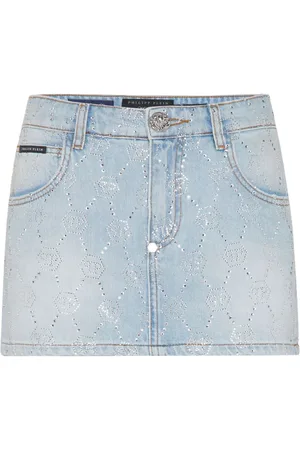 Philipp Plein Monogram denim skirt