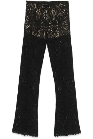 Twin-Set Lace-panel trousers