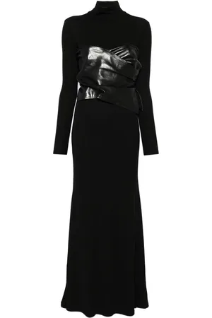 Nanushka Draped-panel roll-neck maxi dress