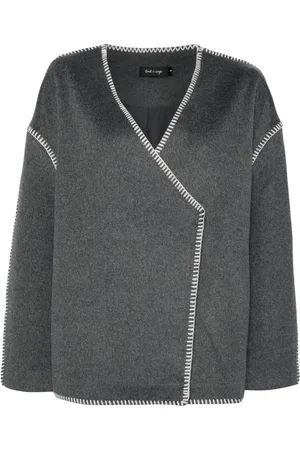tout a coup Stitch-detail wrap jacket