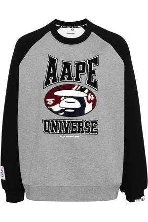 A Bathing Ape Logo patched sweatshirt