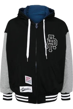 A Bathing Ape Logo-appliqué bomber jacket