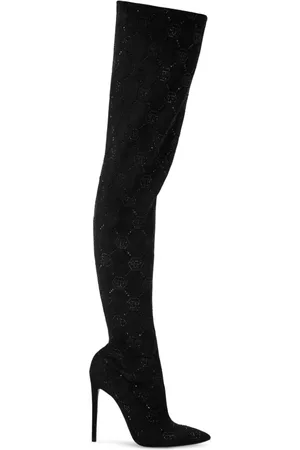 Philipp Plein 120mm monogram-pattern boots