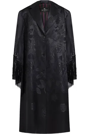 Etro Fringe-detail jacquard coat