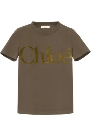 Chloé Flocked-logo T-shirt