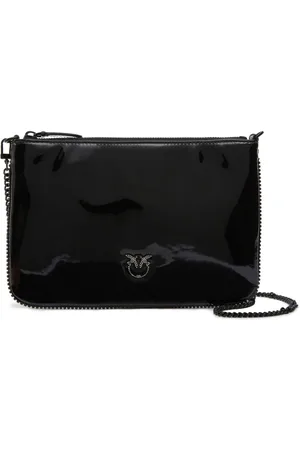 Pinko Love Birds patent cross body bag