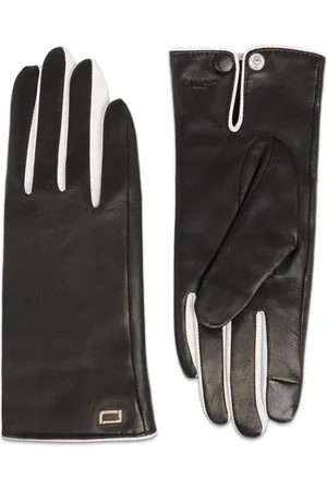 LANCEL Two-tone leather gloves