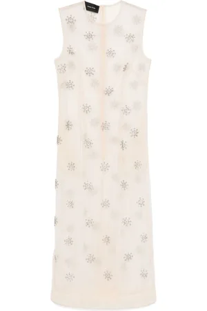 Simone Rocha Crystal-embellished tulle midi dress
