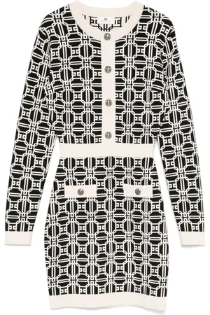 Elisabetta Franchi Logo-jacquard mini dress