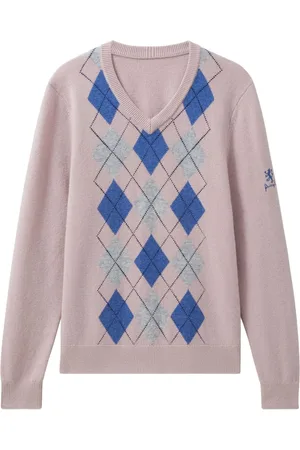 PRINGLE OF SCOTLAND Argyle v-neck sweater
