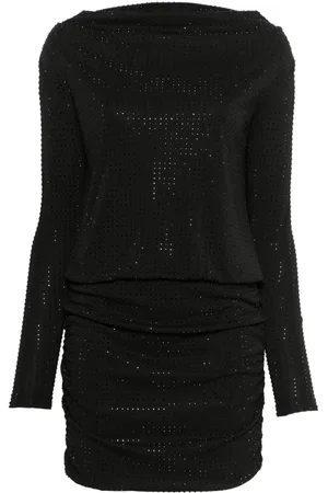 VERSACE Rhinestone-embellished mini dress
