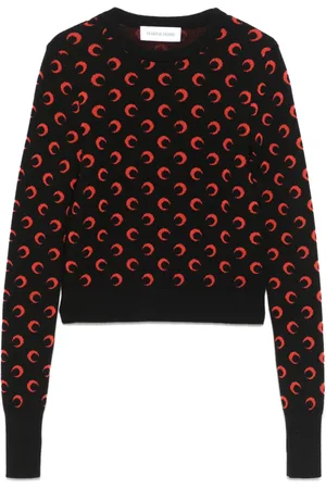 Marine Serre Crescent Moon-intarsia sweater