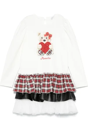 MONNALISA Teddy-bear jersey dress