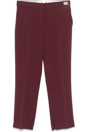 Elisabetta Franchi Slit-detail crepe trousers