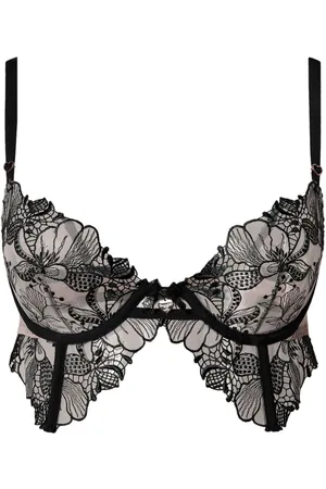 Twin-Set Embroidered tulle bra