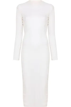 MUGLER Sheer maxi dress