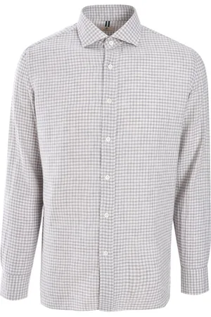 LUIGI BORRELLI NAPOLI Checked poplin shirt