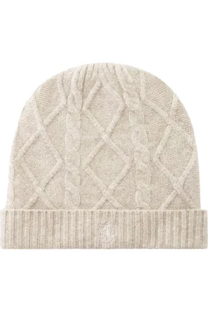 PRINGLE OF SCOTLAND Cable-knit cashmere beanie