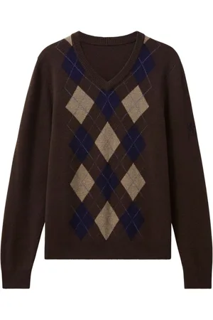 PRINGLE OF SCOTLAND Argyle v-neck sweater