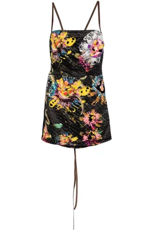 Cynthia Rowley Embellished satin dress