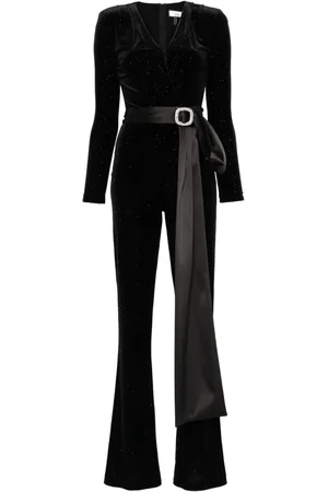 NISSA Glitter-detail jumpsuit