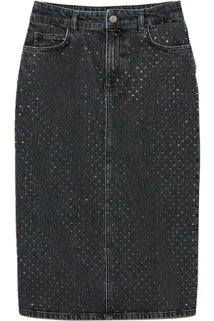 Twin-Set Crystal-embellished midi skirt