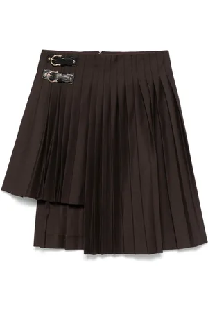 Maje Asymmetrical pleated mini skirt