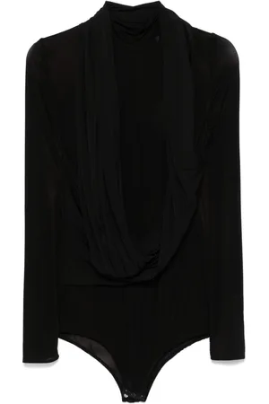 MAGDA BUTRYM Cape-effect sheer bodysuit